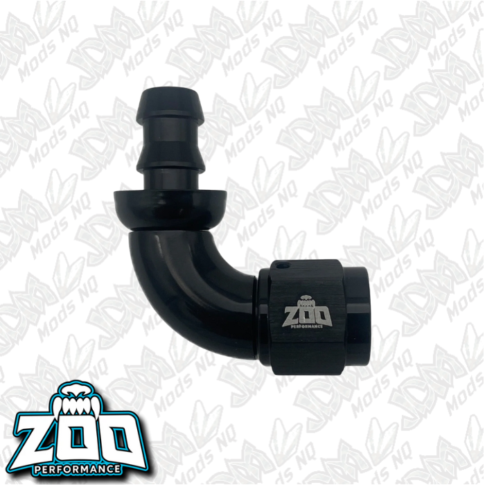 Zoo Performance 400 Series 90 Deg Hose Ends (Push Lock)