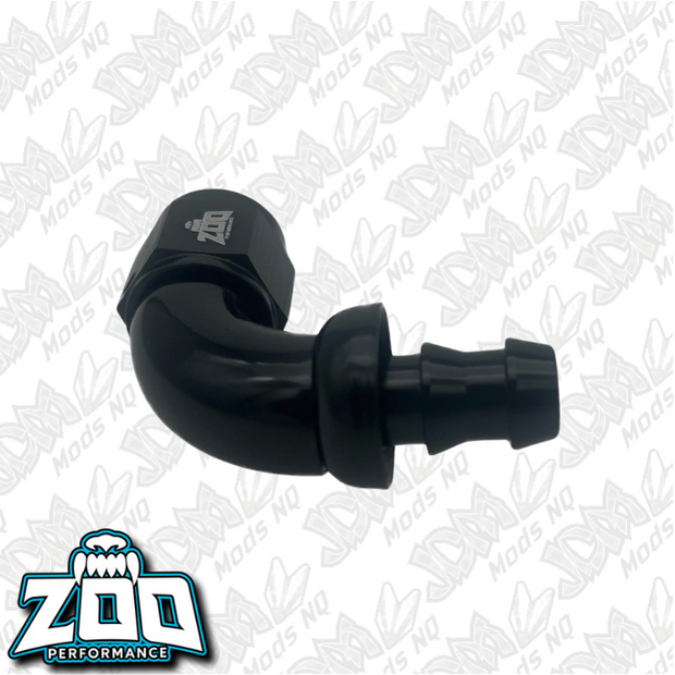Zoo Performance 400 Series 90 Deg Hose Ends (Push Lock)