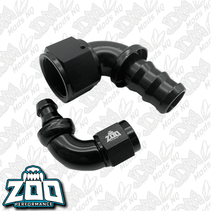Zoo Performance 400 Series 90 Deg Hose Ends (Push Lock)