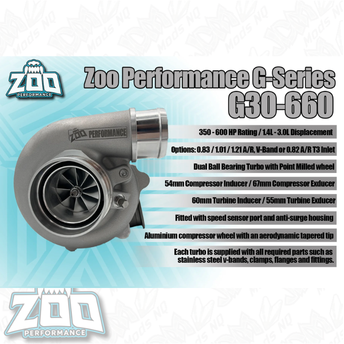 Zoo Performance G30-660HP Series 54mm Turbo