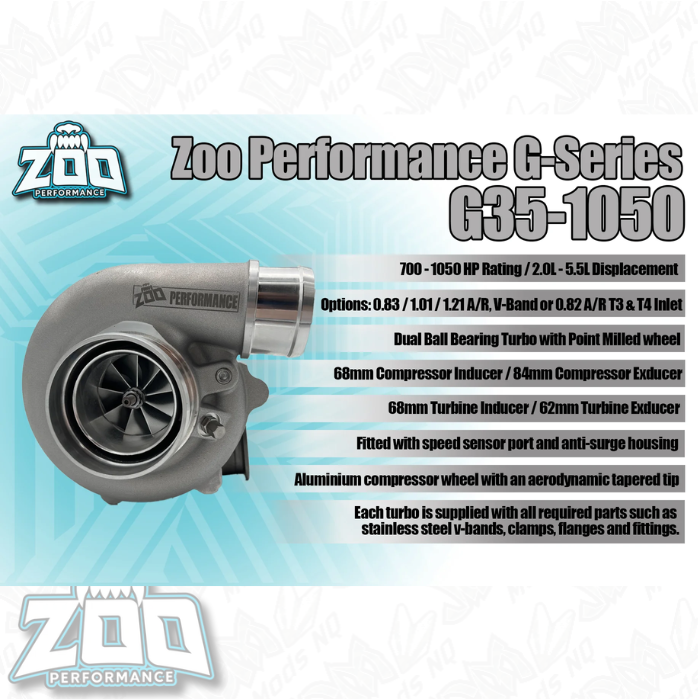Zoo Performance G35-1050HP Series 68mm Turbo
