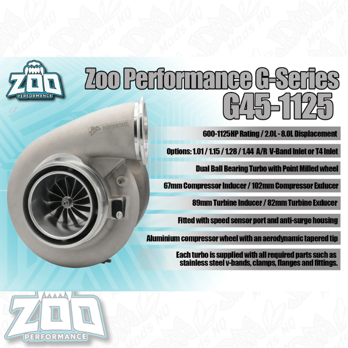 Zoo Performance G45-1125HP Series 67mm Turbo