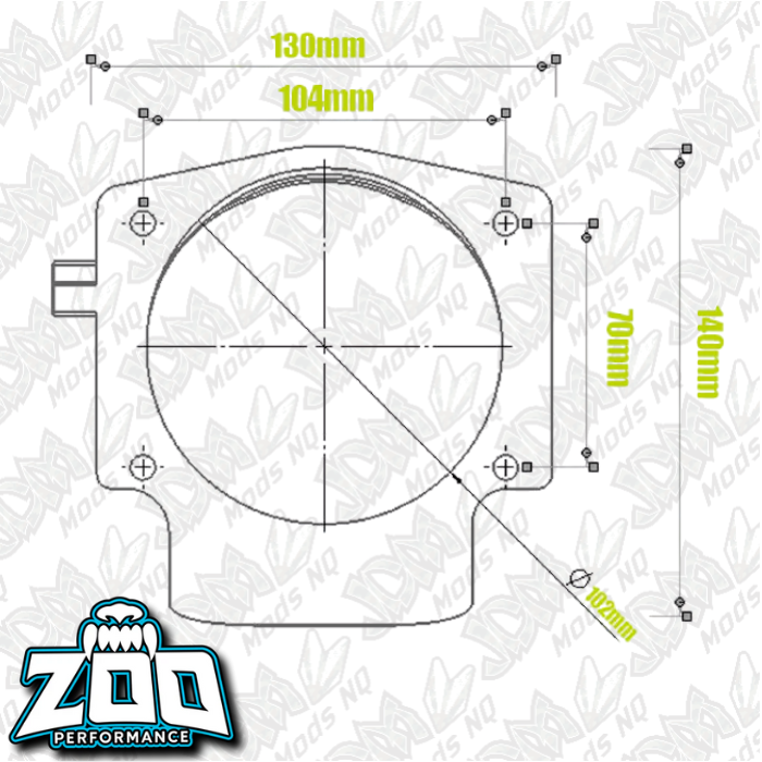 Zoo Performance LS Cable Throttle Bodies 102mm