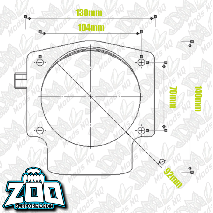 Zoo Performance LS Cable Throttle Bodies 92mm