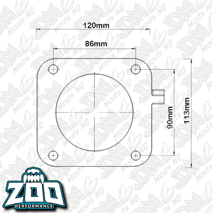 Zoo Performance Nissan RB 80mm Throttle Body