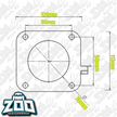 Zoo Performance Nissan S13 SR20 76mm Black Throttle Body