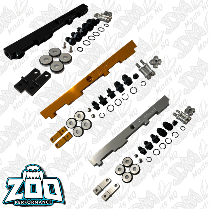 Zoo Performance Nissan SR20 Fuel Rail (Gold, Black, Silver)
