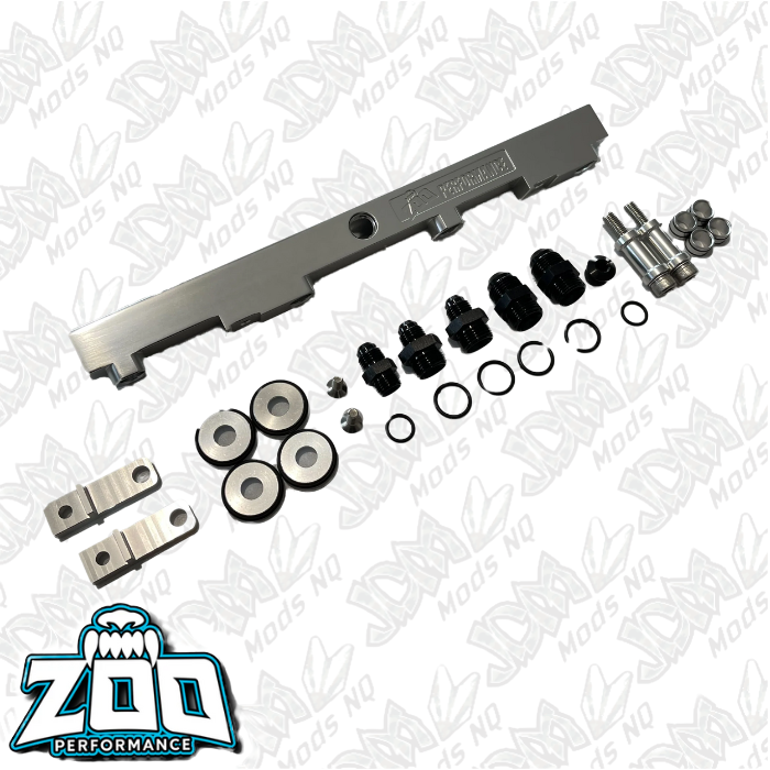 Zoo Performance Nissan SR20 Fuel Rail - Silver