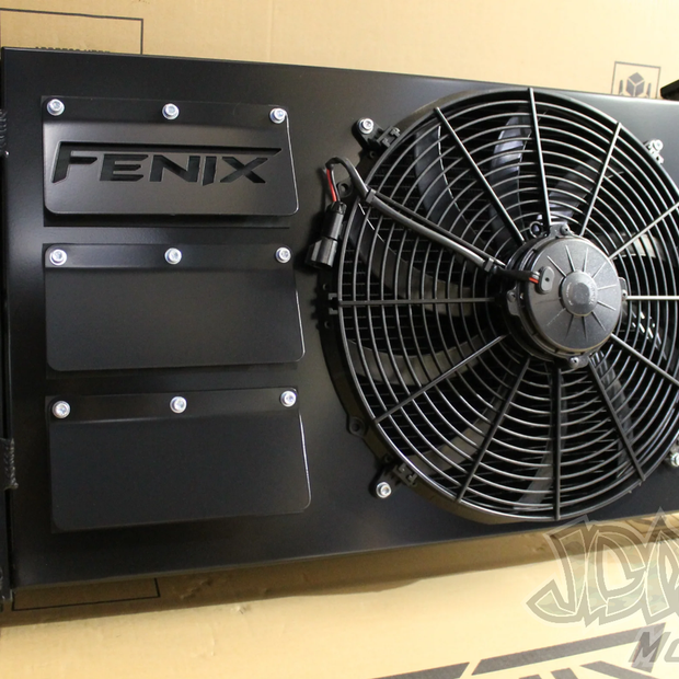 FENIX Full Alloy Radiator & Custom Single SPAL Fan Shroud - Suits All Holden VZ V8 Engines