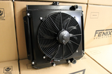 Ford ZC-ZD Fairlane & XR-XY Falcon Windsor V8 Full Alloy Radiator, Custom Shroud & 16