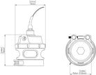 Turbosmart GenV Race Port Universal BOV Blow Off Valve HE Sensor w/Weld On Flange Black