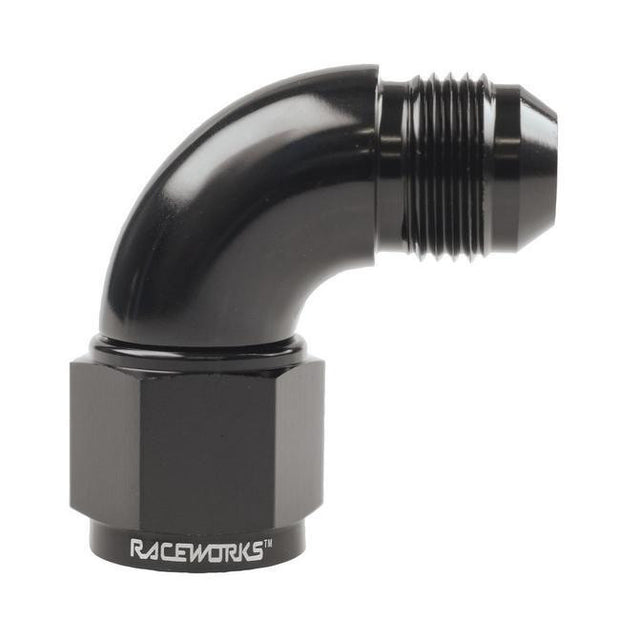 RACEWORKS FEMALE TO MALE AN SWIVEL 90 DEGREE FITTINGS