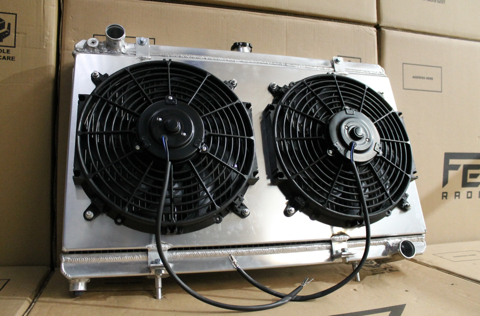 Nissan S13 Silvia / 180SX SR20DET Full Alloy Performance Radiator & Fan Shroud Kit GEN II - Polished