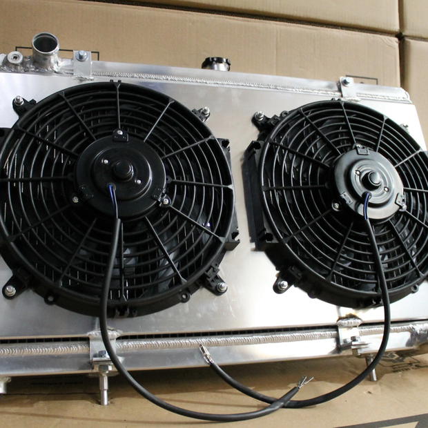 Nissan S13 Silvia / 180SX SR20DET Full Alloy Performance Radiator & Fan Shroud Kit GEN II - Polished