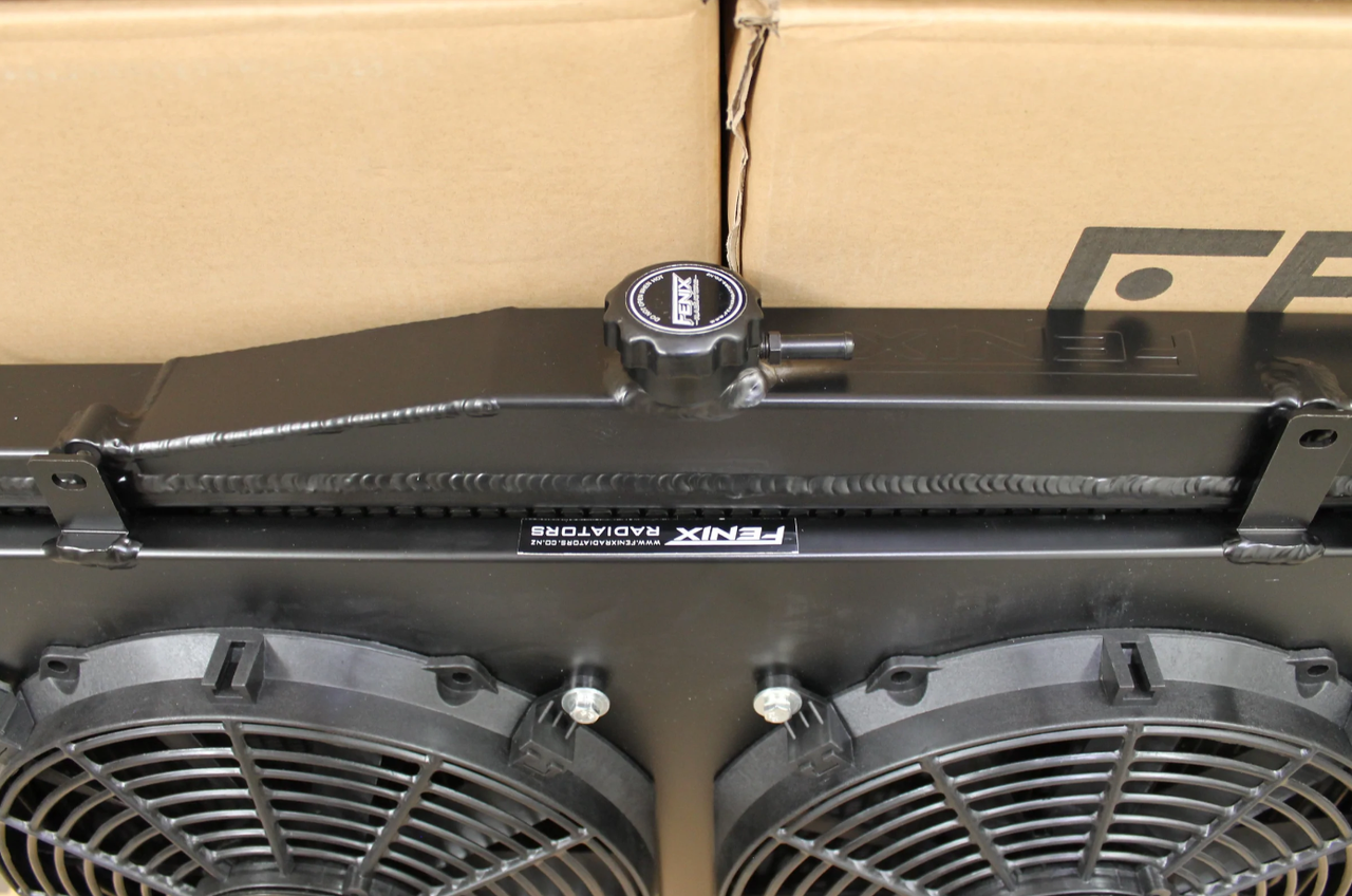 Nissan Skyline R33/R34 93-02 FENIX Full Alloy Radiator & Fan Shroud Combo - Black