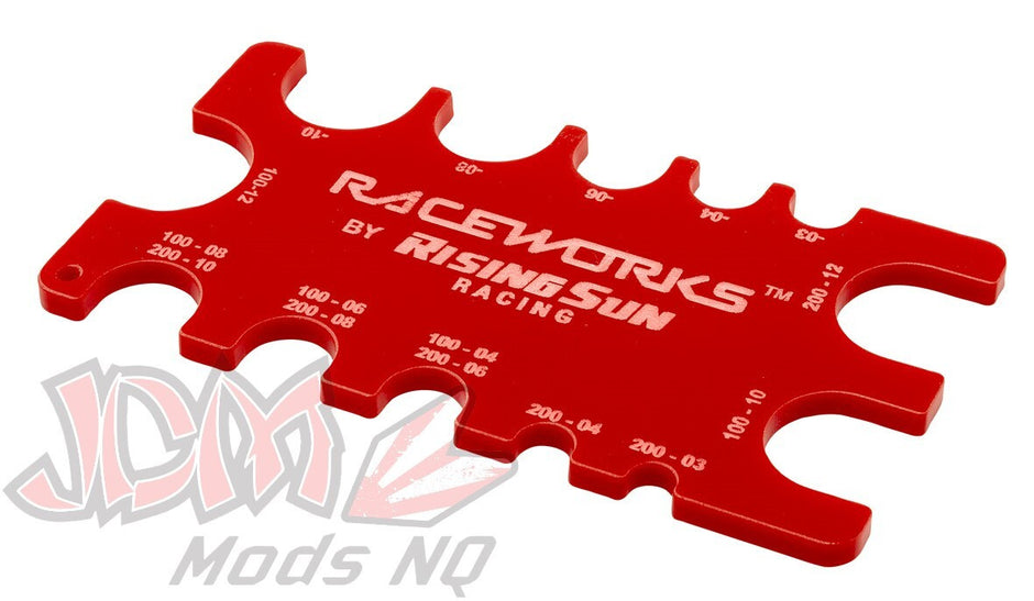 Raceworks Braided Hose Gauge Red RWT-034RD