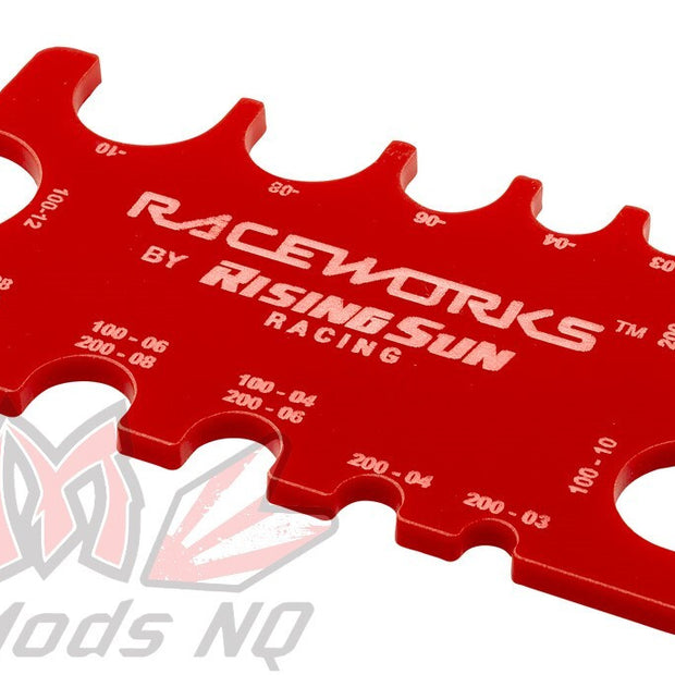 Raceworks Braided Hose Gauge Red RWT-034RD