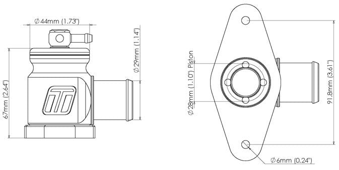Turbosmart Kompact Blow Off Valve Plumb Back - Mazda 3 MPS/Mazda 6 MPS