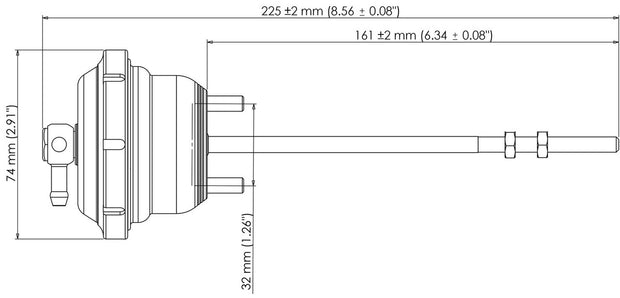 Turbosmart IWG75 Internal Wastegate Actuator 14psi - Borg Warner B2 Turbo