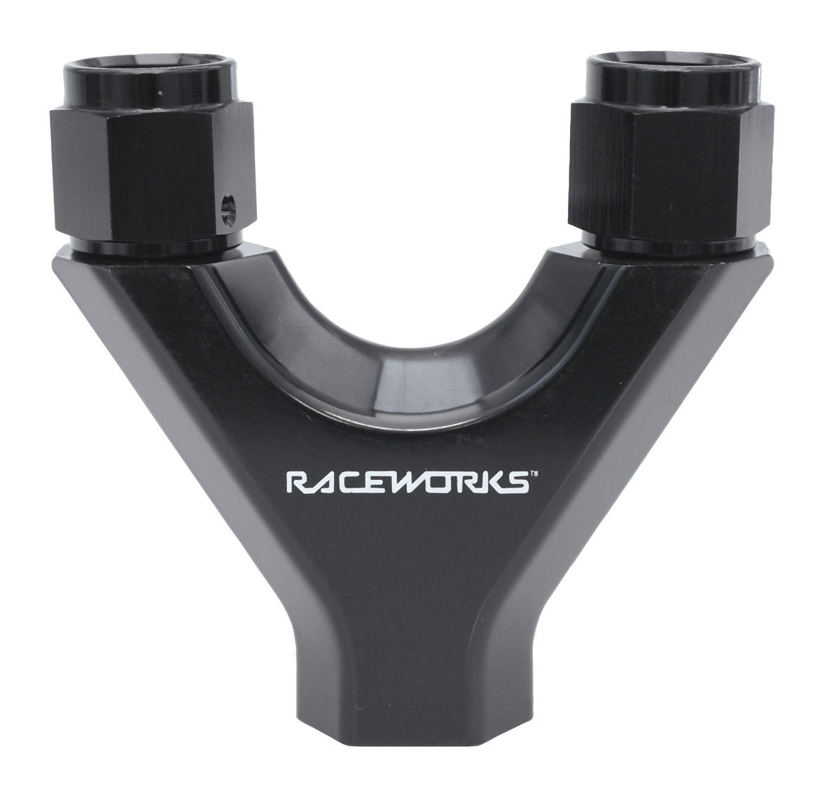 Raceworks AN Female Flare to AN ORB O-Ring Boss Y Block Fitting