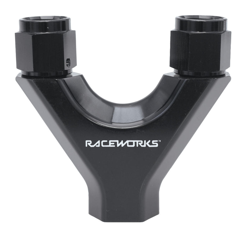 Raceworks AN Female Flare to AN ORB O-Ring Boss Y Block Fitting