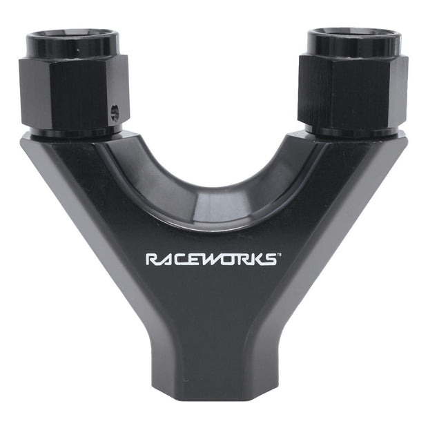 Raceworks AN Female Flare to AN ORB O-Ring Boss Y Block Fitting