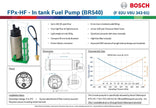 Bosch Motorsport FPx-HF - In-tank Fuel Pump. Up to 540 l/h (BR540) F 02U V0U 343-01