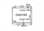 Fenix Radiator for Daihatsu Charade G200/G202 1.0L/1.3L Carburettor — DAI2165-PA26A dimensions and hose layout
