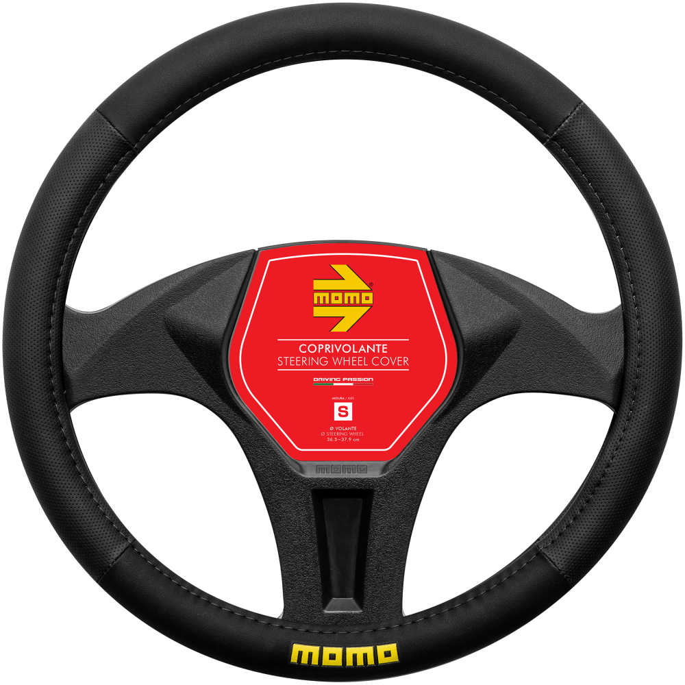 MOMO EASY BLACK/BLACK STEERING WHEEL COVERS
