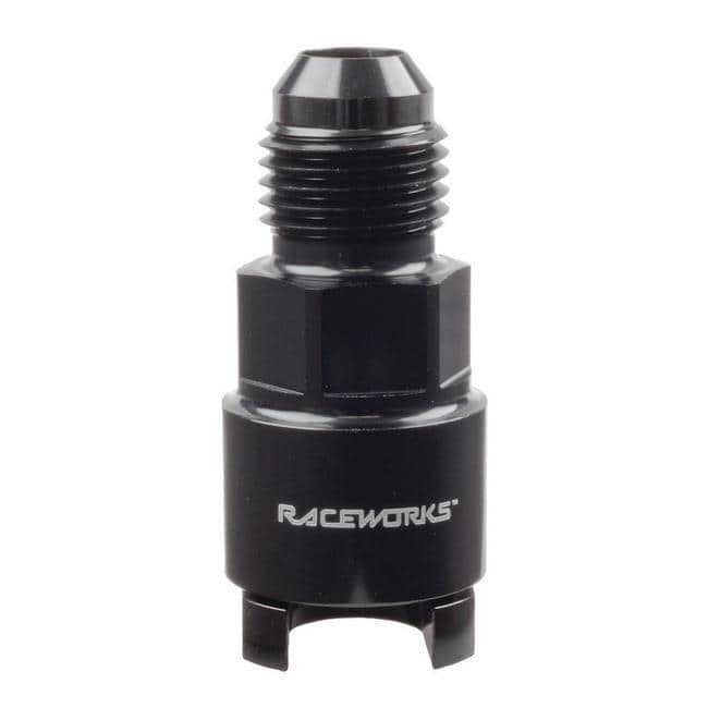 Raceworks Female SAE EFI Quick Connect Tube to AN Male Flare Straight Fittings (All Billet)