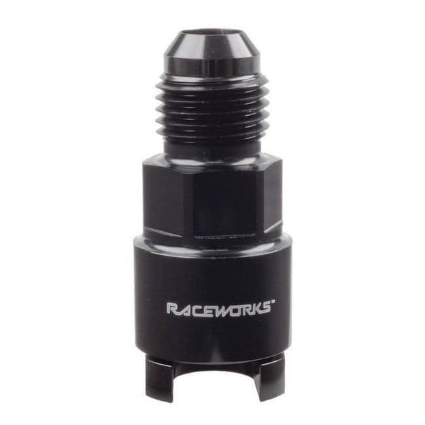 Raceworks Female SAE EFI Quick Connect Tube to AN Male Flare Straight Fittings (All Billet)