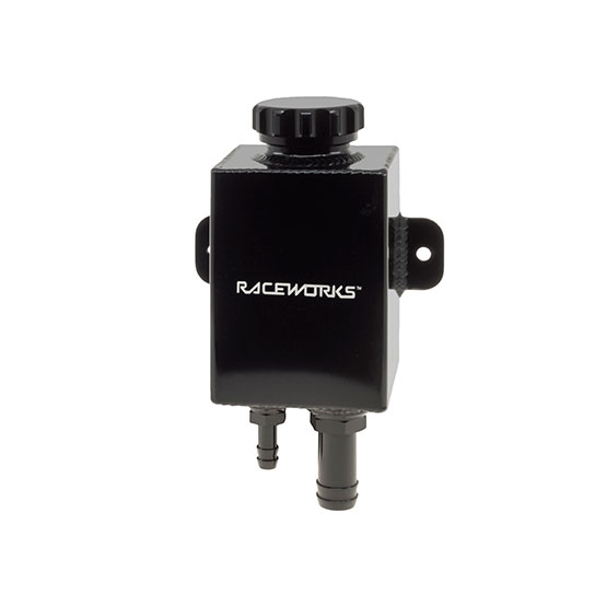 Raceworks Square Power Steering Reservoir Black ALY-126BK