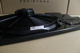 Fenix Holden VZ V8 Shroud & 16-inch 3000CFM SPAL Fan | FAN1071-SPAL16-BL - SPAL fan motor and side profile