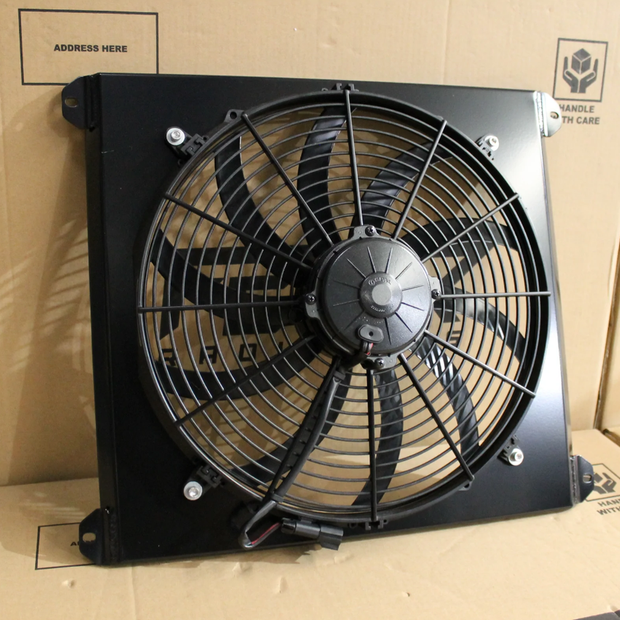 Ford ZC-ZD Fairlane & XR-XY Falcon Cleveland/Windsor V8 Custom Shroud & 16" Spal 3000CFM Fan