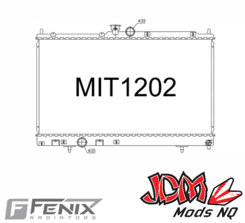 FENIX OEM Replacement Radiator for Mitsubishi Lancer Evo 7-8-9 (Manual Only)