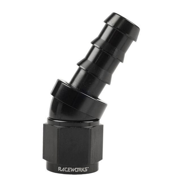 Raceworks 400 Series Push Lock Hose End 30 Degree