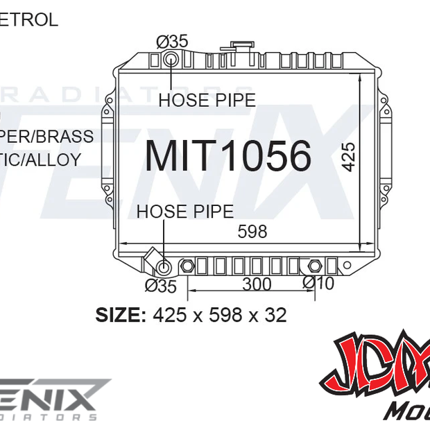 FENIX OEM Replacement Radiator Suits Mitsubishi Pajero NA-NL 3.