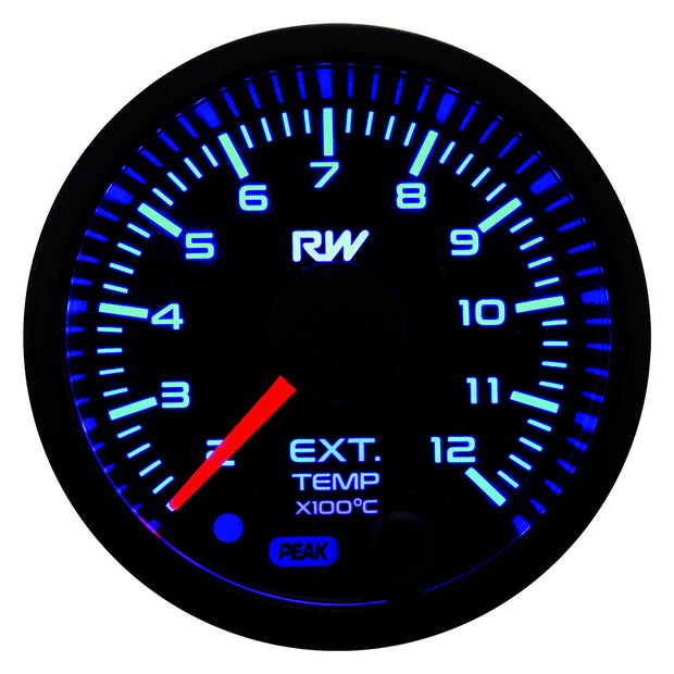 RACEWORKS 52MM ELECTRONIC EGT GAUGE KIT 200-1200DEG