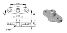 Turbosmart Fuel Rail Adaptor Suit Toyota/Subaru TS-0402-1002