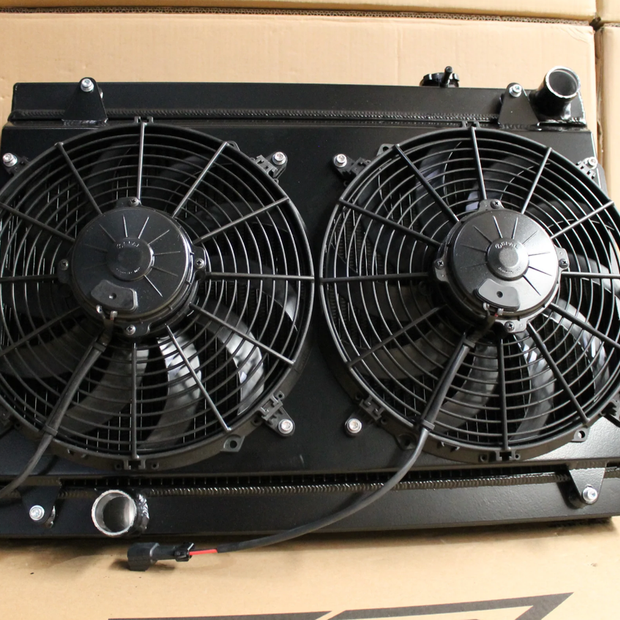 Holden Kingswood HG-HZ/Torana  LH-UC 253/308 V8 Full Alloy Performance Radiator, Custom Shroud & Spal Fans