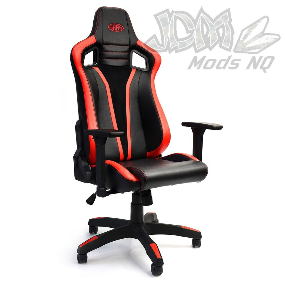 Executive Office Chair Black with Red Accents Gaming – JDM Mods NQ