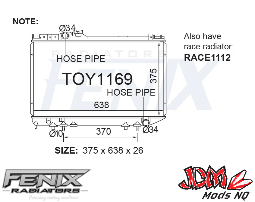 FENIX OEM Replacement Radiator Suits Toyota GA70 JZA70 MA70 Supra