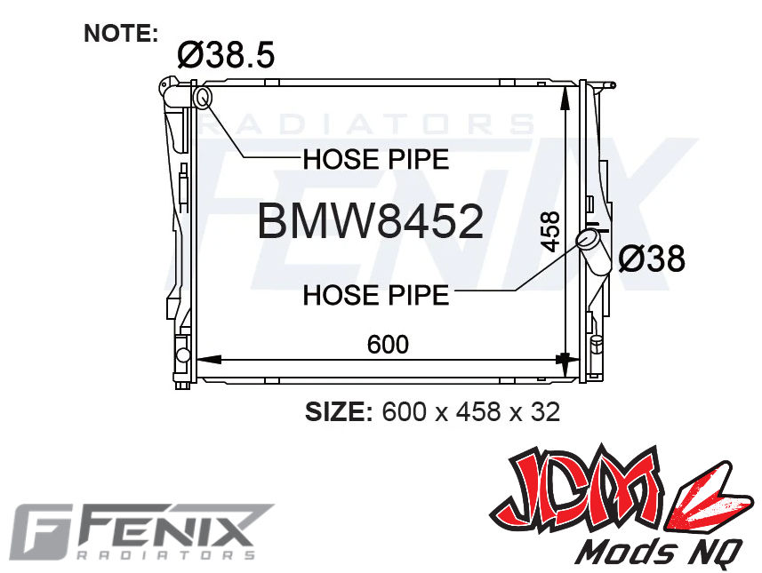 FENIX OEM Replacement Radiator Suits BMW X1 Petrol