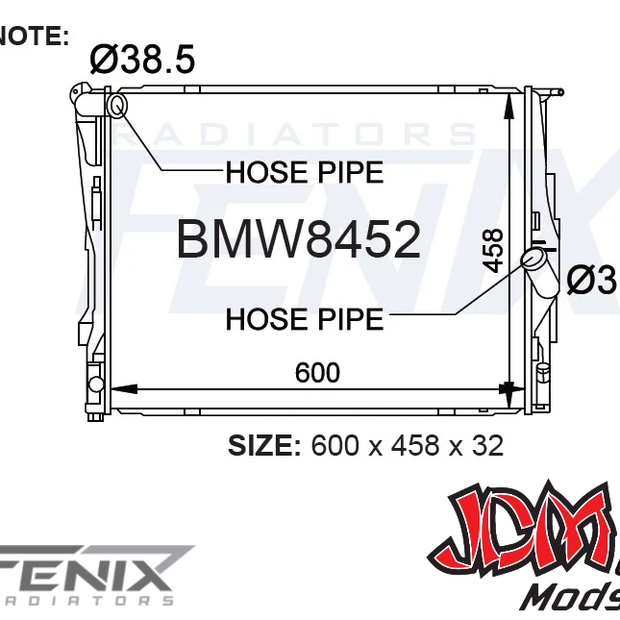 FENIX OEM Replacement Radiator Suits BMW X1 Petrol