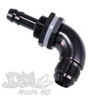 90 Degree Bulkhead Kit AN-8 Male Flare to 3/8in Barb