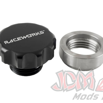 Raceworks Weld On Steel Diff Filler With Black Aluminium Male Cap 1"
