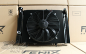 FENIX Holden VB-VC-VH-VK Commodore v8 Full Alloy Manual Radiator, Custom Built Shroud & 16