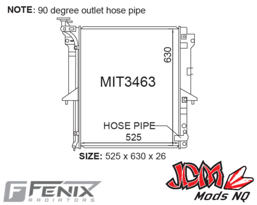 FENIX OEM Replacement Radiator for Mitsubishi Triton ML MN