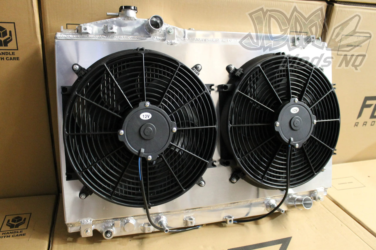 Full Alloy Performance Radiator & Fan Shroud Kit For Toyota Soarer JZZ30R JZZ31R