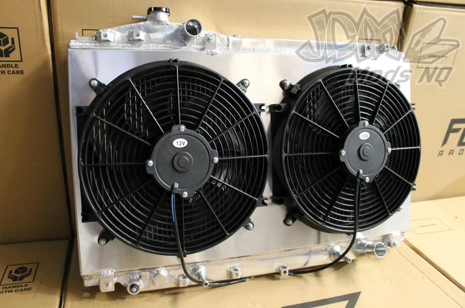Full Alloy Performance Radiator & Fan Shroud Kit For Toyota Soarer JZZ30R JZZ31R